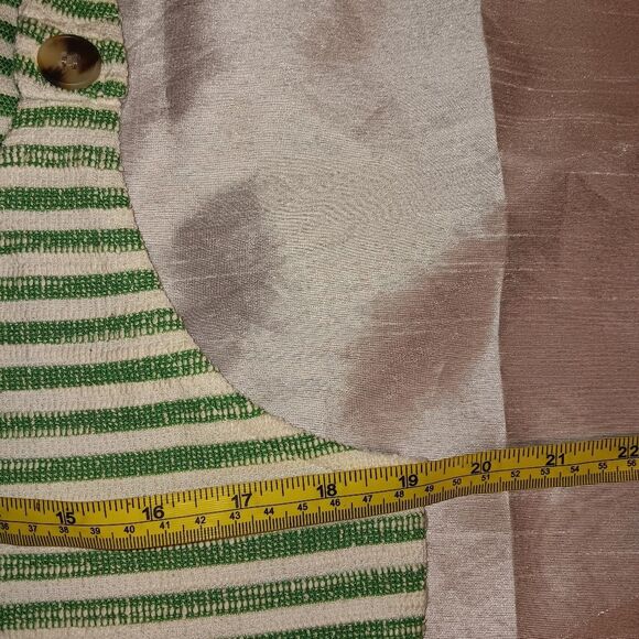 Ann Taylor Striped Shoulder Button Scoop Neck Tank - Sweet Clover - Picture 8 of 8